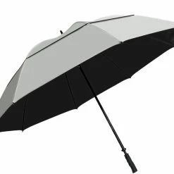 Proactive Sports Sun Tek 68” UV Protection Wind Cheater Vented Canopy Umbrella (Silver/Black)