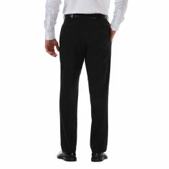 Haggar, Cool 18 PRO Pant. Solid Plain Front, Classic Fit. Black. (HC00235-001) -Cheap Custom Fit Golf Clubs Store HC00235 001 02 61367.1647977327