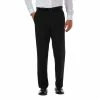 Haggar, Cool 18 PRO Pant. Solid Plain Front, Classic Fit. Black. (HC00235-001)
