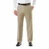 Haggar, Cool 18 PRO Pant. Solid Plain Front. Classic Fit. Khaki. (HC00235-290) -Cheap Custom Fit Golf Clubs Store HC00235 290 04223.1647979409