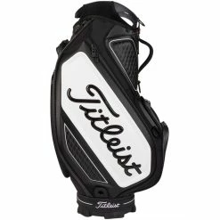 Titleist Tour Staff Bag -Cheap Custom Fit Golf Clubs Store Titleist Black White Staff Bag Side 2 View