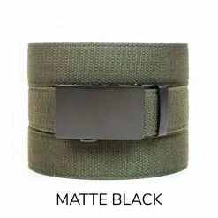 Tough Apparel Forest Canvas Ratchet Belt / Black Buckle Set