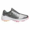 Adidas Women's ZG23 BOA Lightstrike Golf Shoes - Dark Silver Met/Solar/Beam Pink -Cheap Custom Fit Golf Clubs Store shoe ad320zg2320boa20ldy20grey 1 41340.1676287685