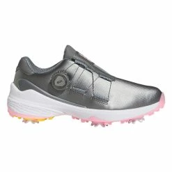 Adidas Women's ZG23 BOA Lightstrike Golf Shoes - Dark Silver Met/Solar/Beam Pink