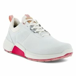 Ecco W BIOM Hybrid 4 Golf Shoes - White/Silver/Pink