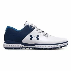 Under Armour Charged Medal RST Wide (E) Golf Shoes - White/Academy