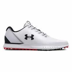 Under Armour Charged Medal Spikeless Wide (E) Golf Shoes - White/Mod Grey