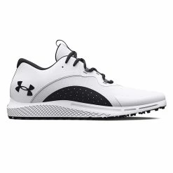 Under Armour Charged Draw 2 Spikeless Golf Shoes - White/Black