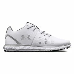 Under Armour HOVR Fade 2 Spikeless Wide (2E) Golf Shoes - White/Metallic Silver