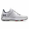 Under Armour HOVR Drive 2 Wide (E) Golf Shoes - White/Metallic Silver