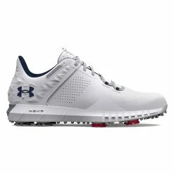 Under Armour HOVR Drive 2 Wide (E) Golf Shoes - White/Metallic Silver